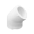 Отвод ППР 45°  белый 63 Jakko